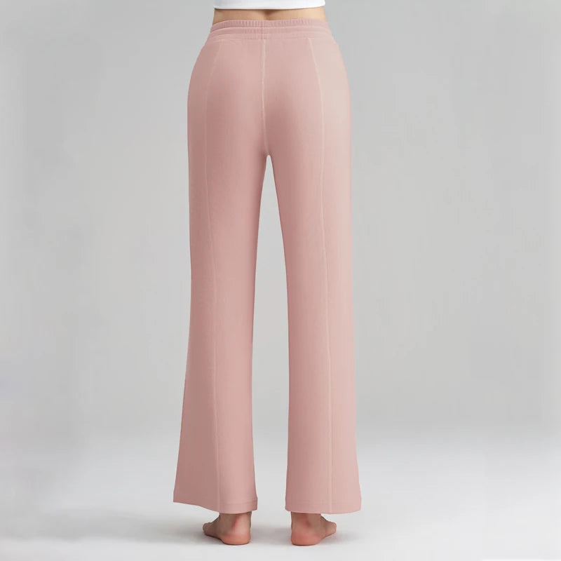 Leg Pants Casual Straight Pants with Pockets