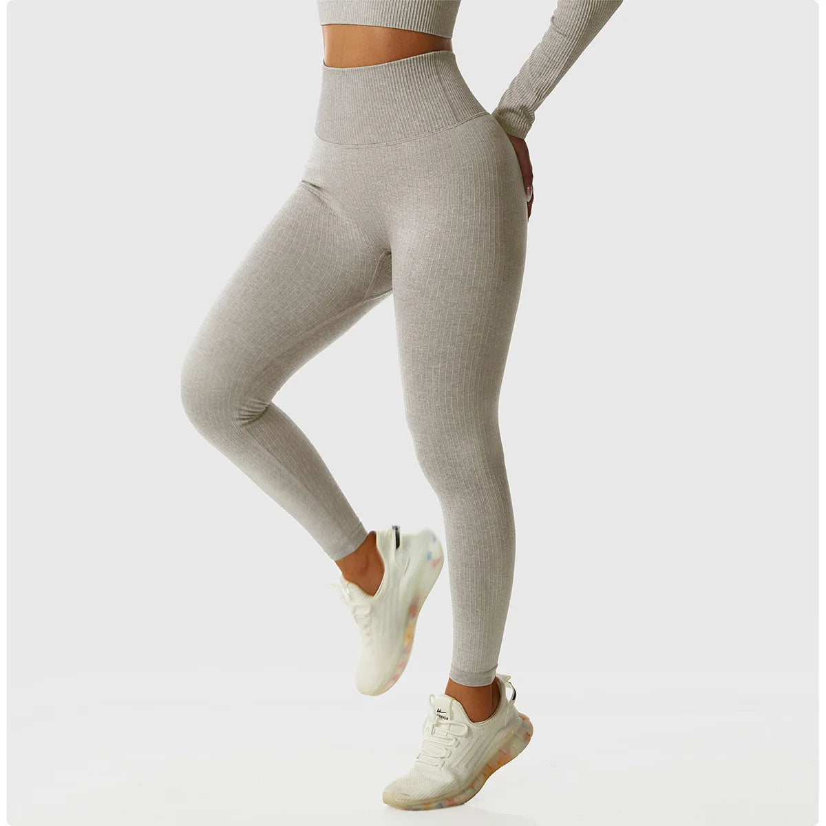 Ribbed Seamless Leggings Sports