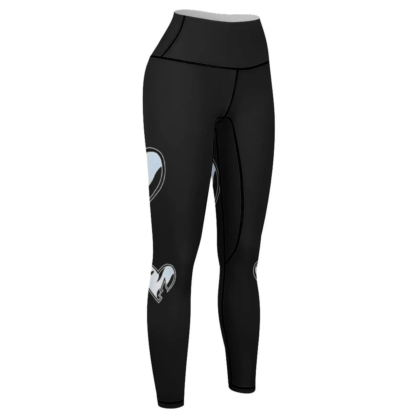 Cozy Heart Silver Leggings