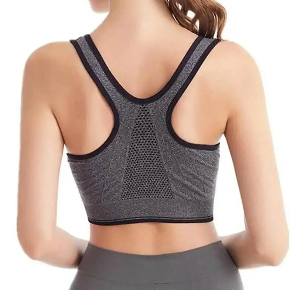 Sports Bra with Front Zipper