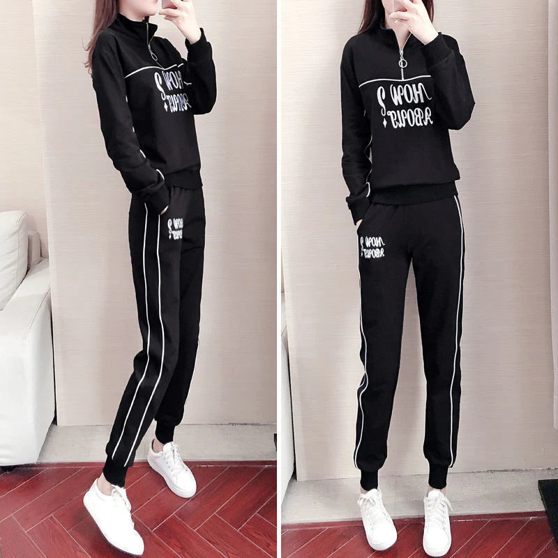 Pullover Sweatshirt And Sweatpant Suit