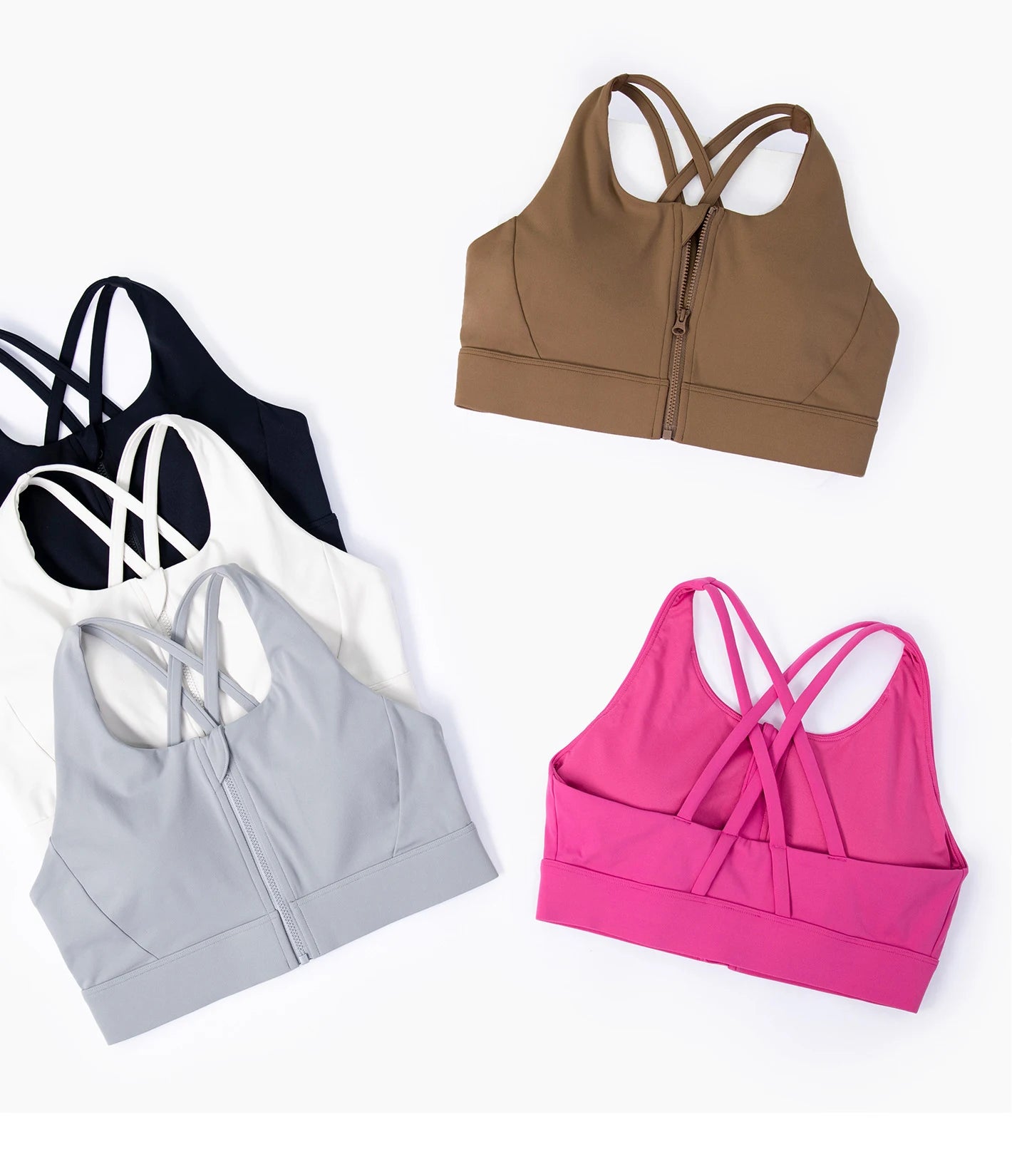 Sports Bras Cool Zipper