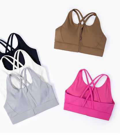 Sports Bras Cool Zipper