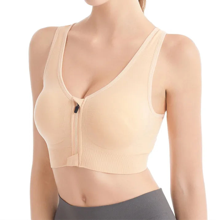 Sports Bra Crop Top zipper