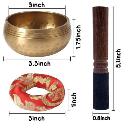 Miwayer Sing Bowl Nepal thủ công Tây Tạng Phật âm nhạc Yoga Đồng liệu pháp âm thanh Vật dụng tôn giáo Hát Tây Tạng