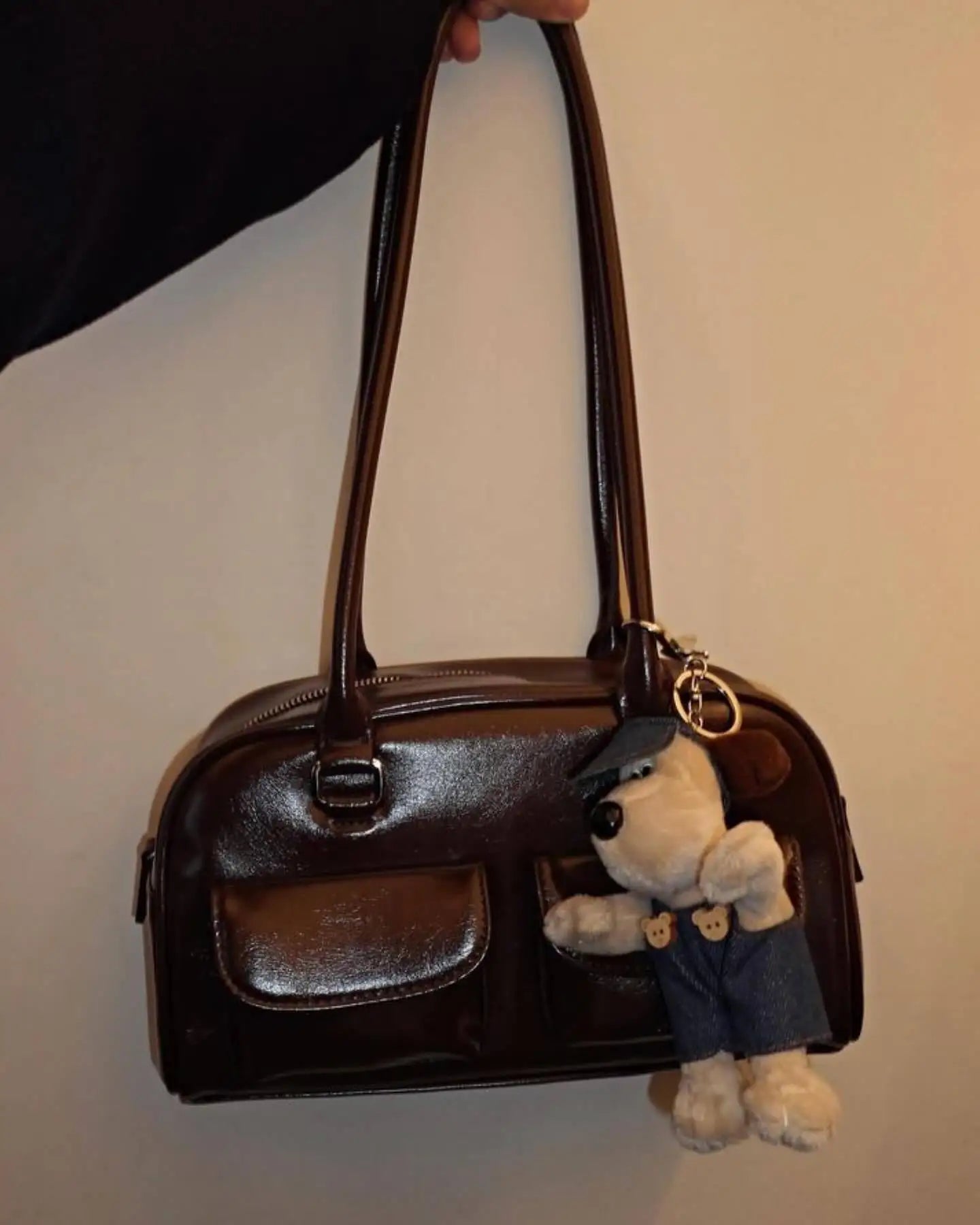 Leather Bowling Bag Underarm Bag AAA