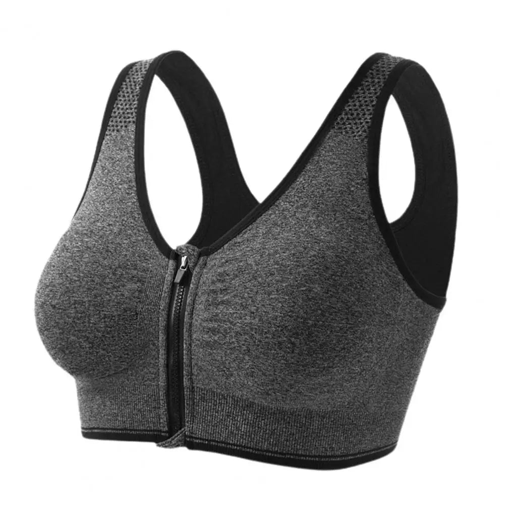 Sports Bra with Front Zipper