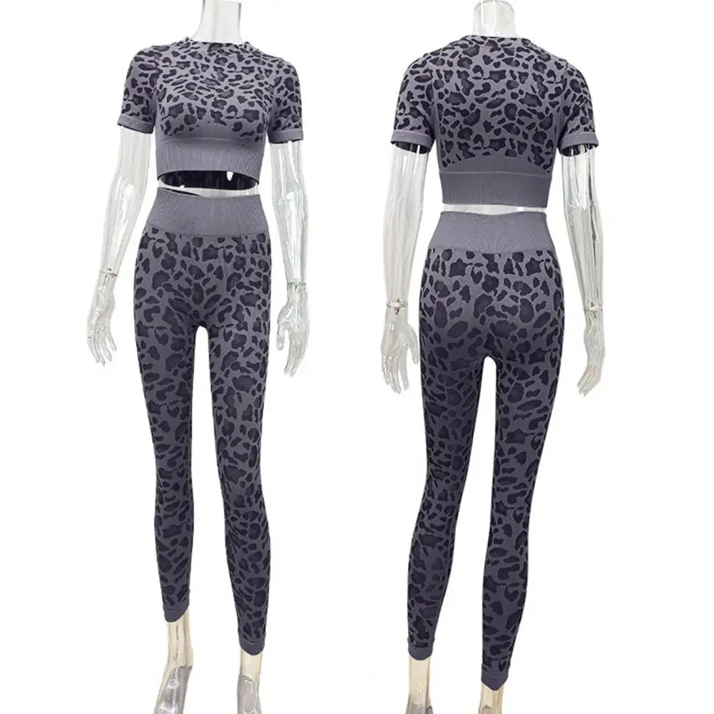 Seamless Yoga Suits Leopard