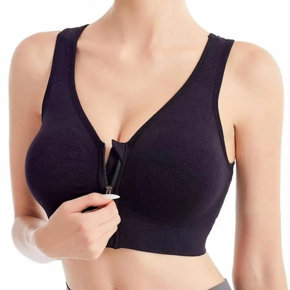 Sports Bra with Front Zipper