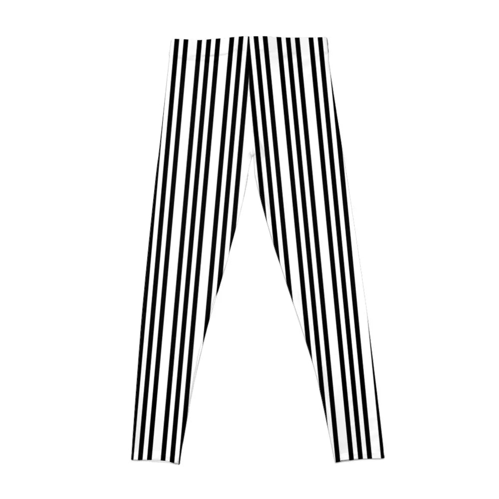 Black And White Stripes Leggings