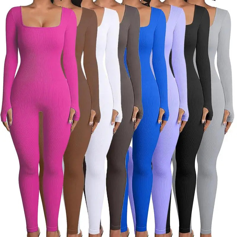 Tripple MoonYoga Jumpsuits For Women Square Neck