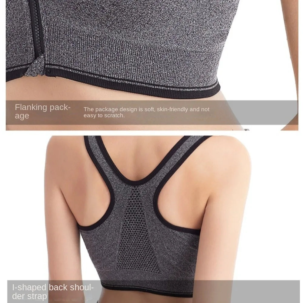 Sports Bra Top zipper