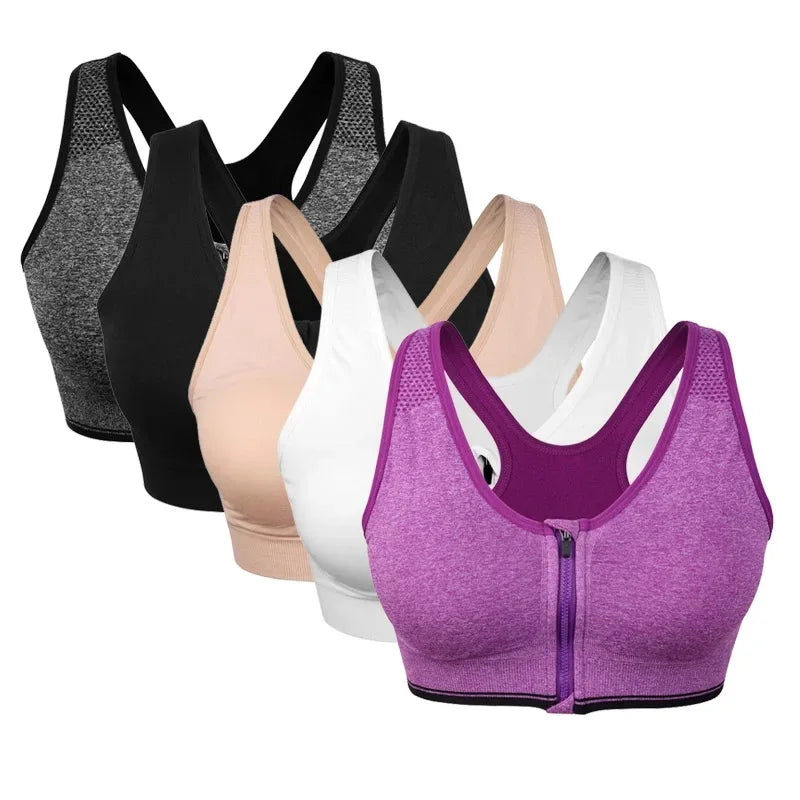 Sports Bras Front Zipper