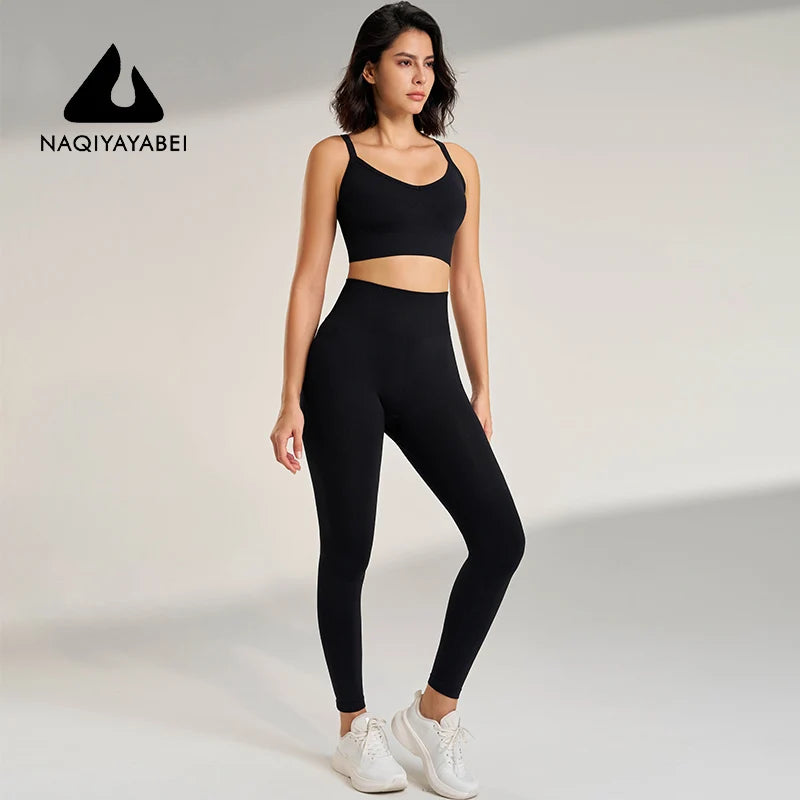 2 pcs Bra and high-waisted leggings Bararita set