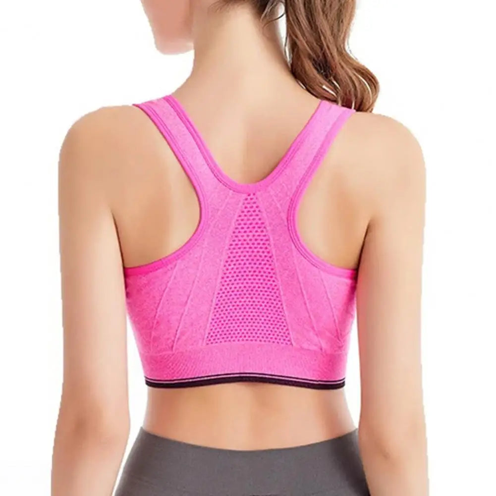 Sports Bra with Front Zipper