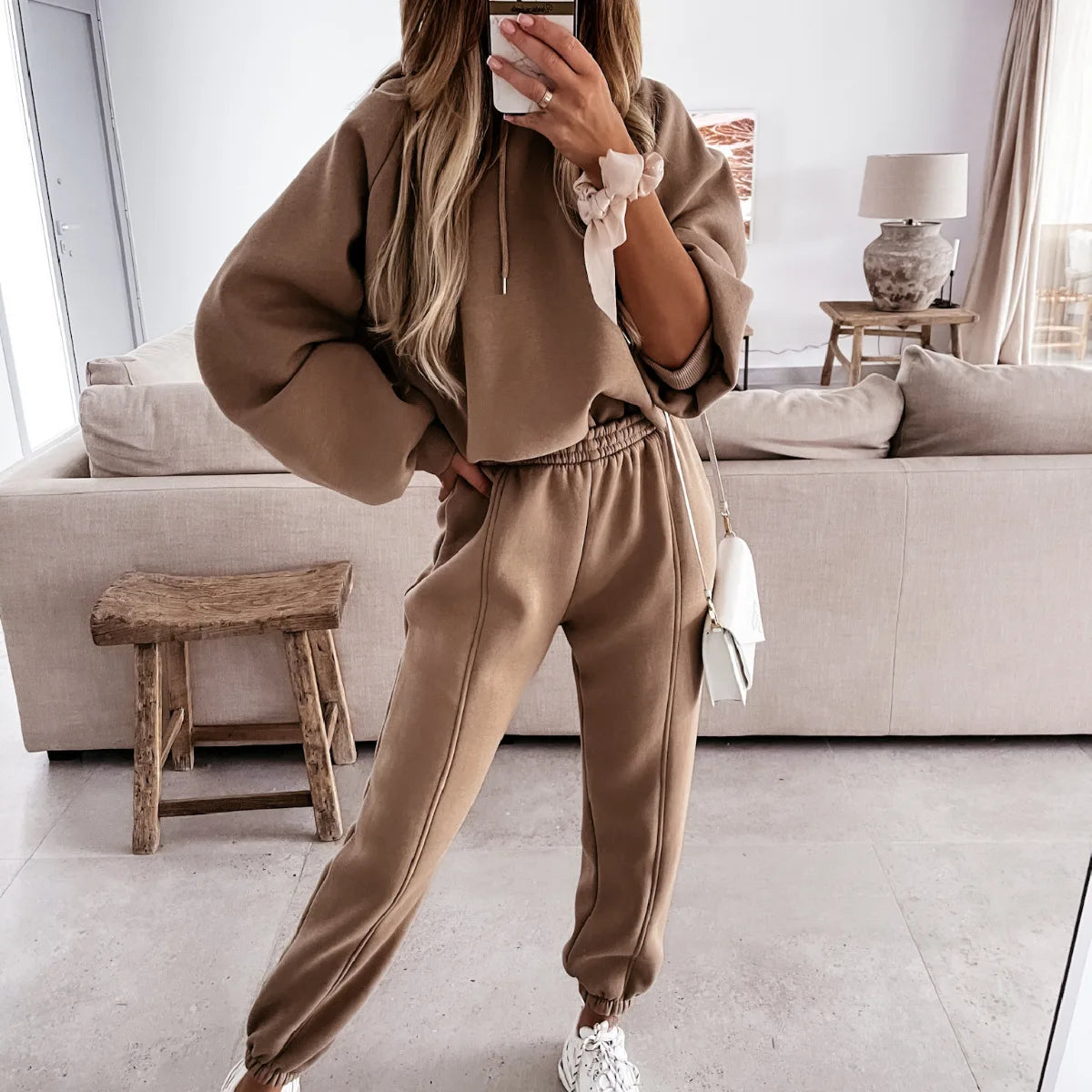 Sports  2pcs Sweatshirts Pants Suit Sweatpants