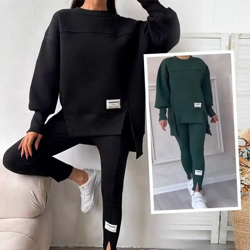 2 Piece Sweatpant Set Pullover Sweatshirt